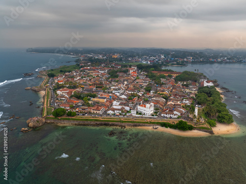 Obraz na płótnie Aerial view of Galle Dutch Fort in Sri Lanka w salonie