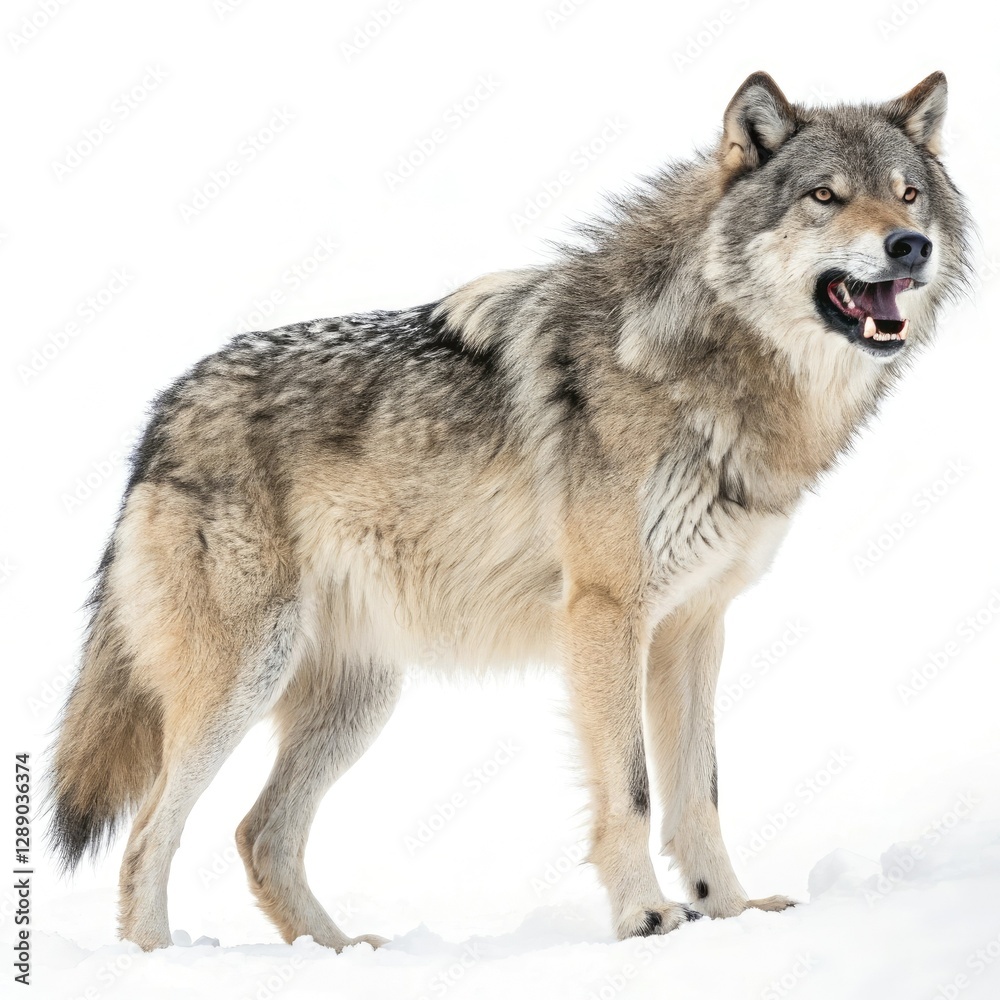 Obraz premium wolf in front of white background