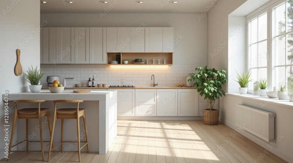 Fototapeta premium Interior of modern kitchen