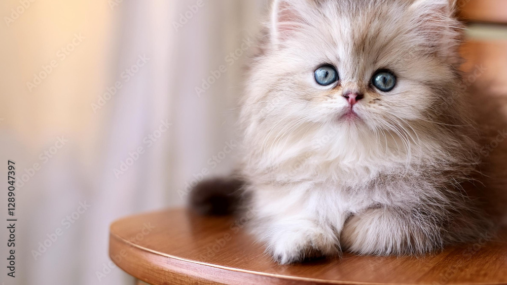 Fototapeta premium かわいい子猫、コピースペース