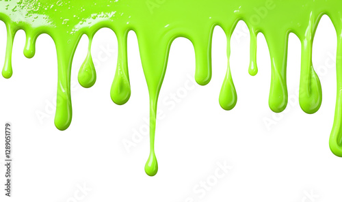 PNG Green slime drip melted dripping abstract vibrant.
