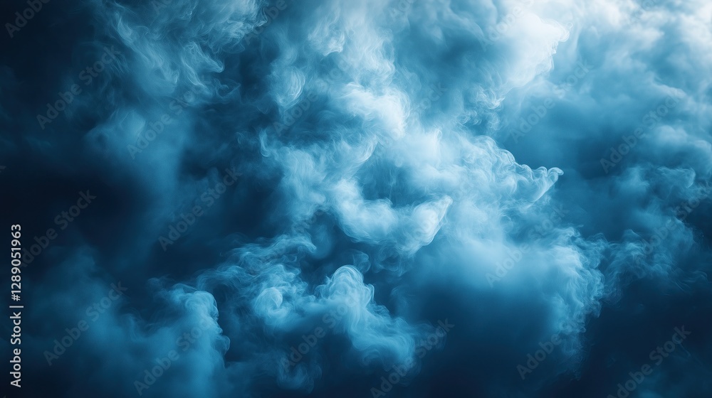 Obraz premium Oxygen overcast billow, abstract interpretation of billowing clouds forming intricate oxygen-filled spirals