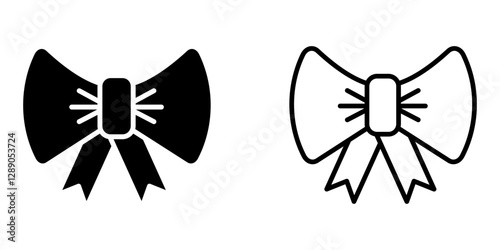 Bow tie icon on white background