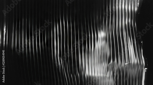 Abstract overlay texture of ribbed transparent material for modern design