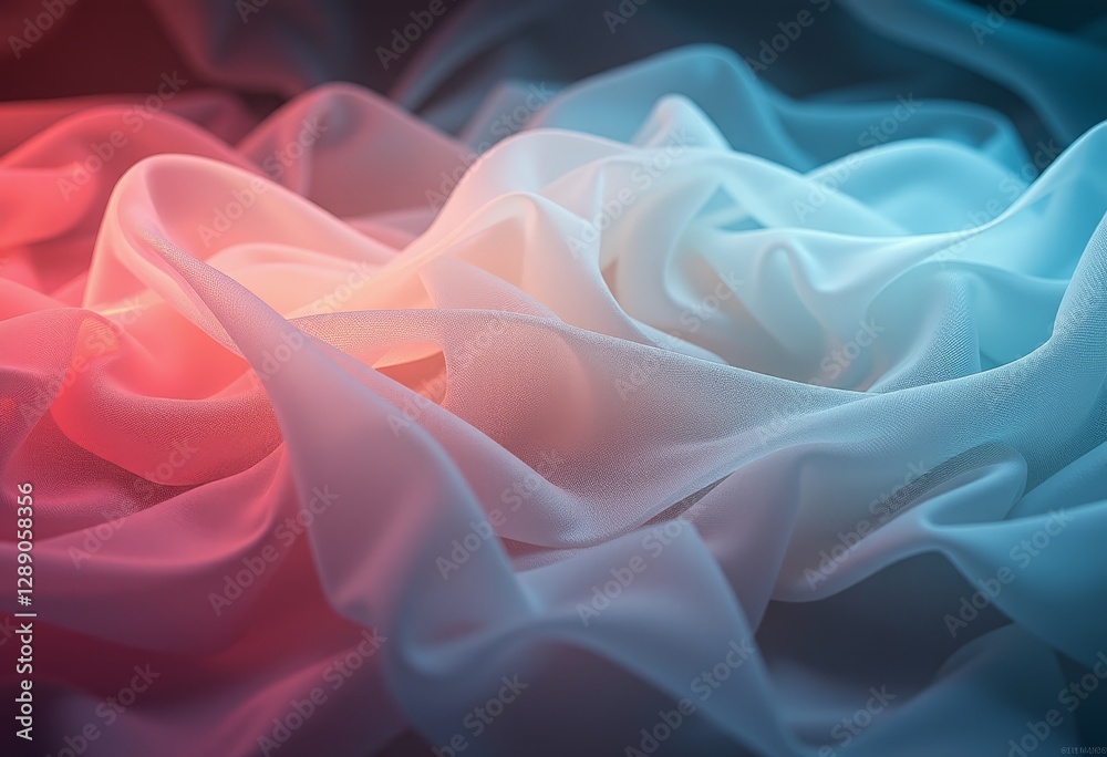 Obraz premium Smooth Gradient Silk Fabrics in Pink and Blue Colors