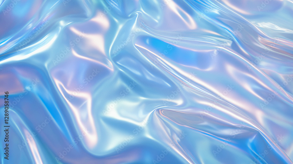 Obraz premium Iridescent abstract overlay texture with intersecting ribbed pattern