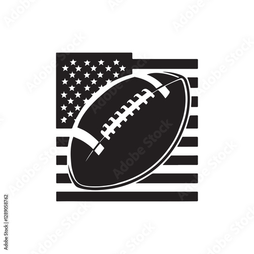 american football silhouette vector outline design