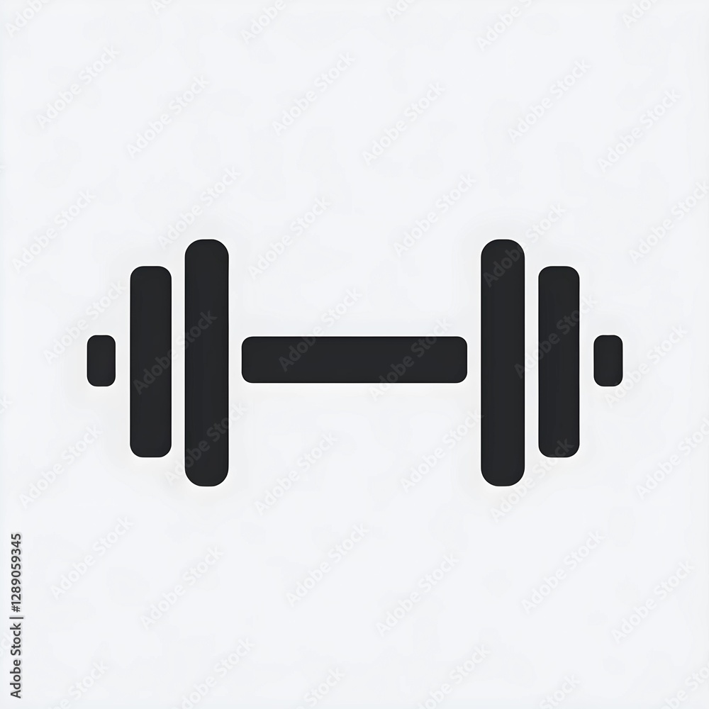 Obraz premium dumbbell icon, isolated on white background flat vector illustration.