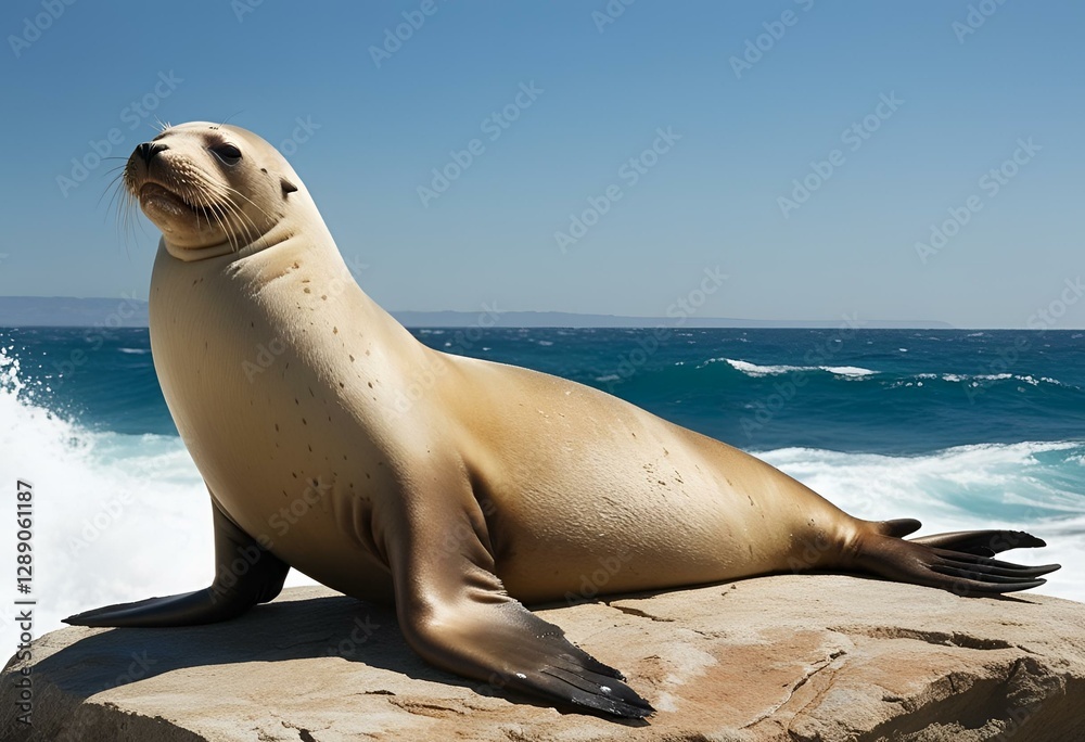 Obraz premium sea lion on a rock