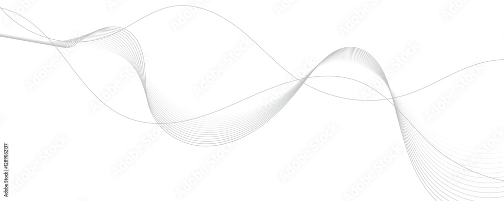 Gray wave curve lines abstract background with flowing particles. Digital energy waves technology concept. Modern backdrop design for business, presentation, banner. Gray wave curve lines abstract background with flowing particles. Digital energy waves technology concept. Modern backdrop design for business, presentation, banner.
