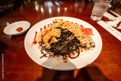 Niigata Itoigawa's Famous B-Grade Gourmet Black Yakisoba photo