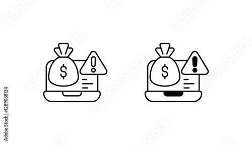 Economy Scam icon design with white background stock illustration