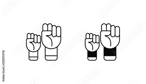 Human Rights icon design with white background stock illustration