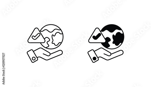 Earth Global icon design with white background stock illustration
