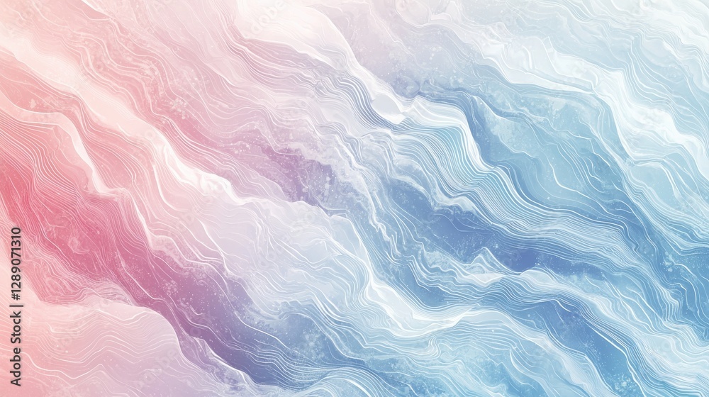 Fototapeta premium Elegant abstract waves in soft neutral tones creating a harmonious and modern composition. The smooth flowing curves and subtle gradients evoke a sense of sophistication and tranquility. Generative AI