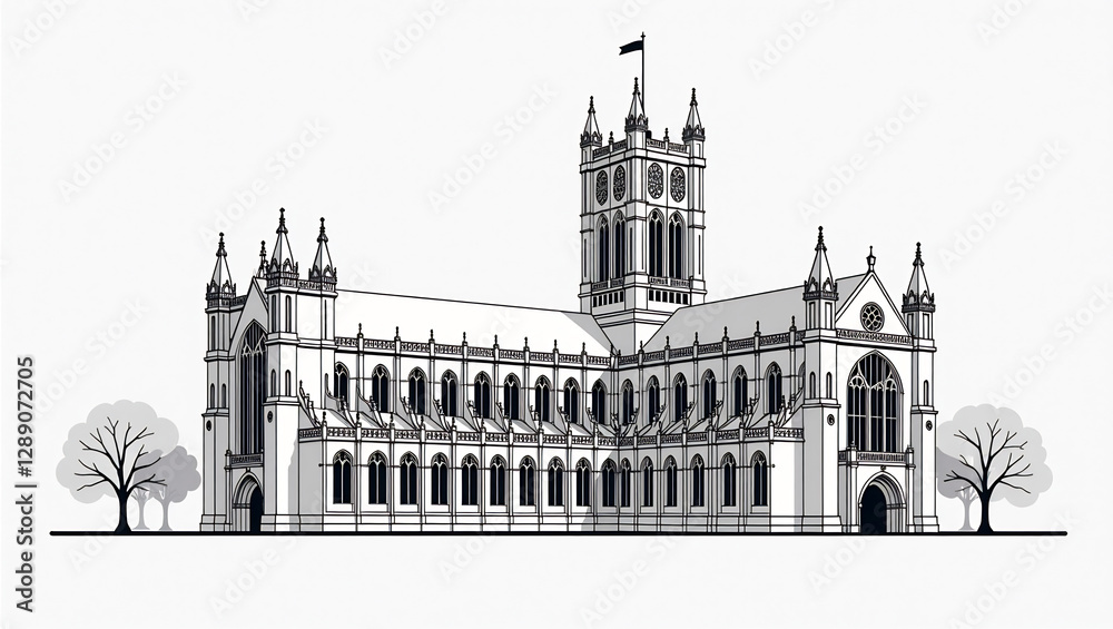 Fototapeta premium Westminster Abbey Flying Buttresses