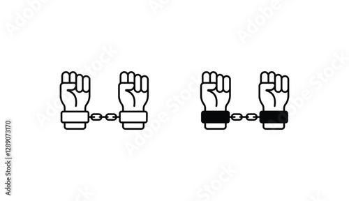 Slavery icon design with white background stock illustration