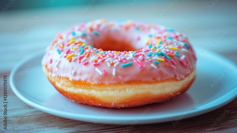 A warm, fluffy donut coated in a rich glaze rests on a plate, tempting with its soft texture and irresistible sweetness. A warm, fluffy donut coated in a rich glaze rests on a plate, tempting with its soft texture and irresistible sweetness.