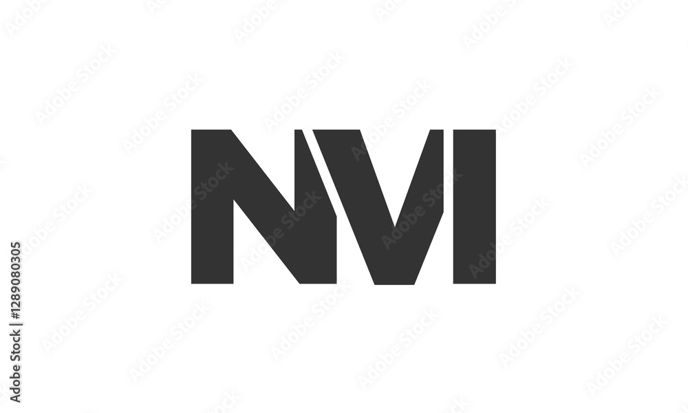 NVI logo design template with strong and modern bold text. Initial based vector logotype featuring simple and minimal typography. Trendy company identity. NVI logo design template with strong and modern bold text. Initial based vector logotype featuring simple and minimal typography. Trendy company identity.