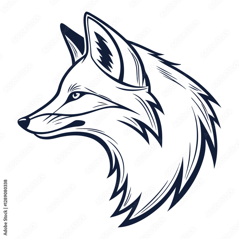Obraz premium fox head logo vector template business logo concept