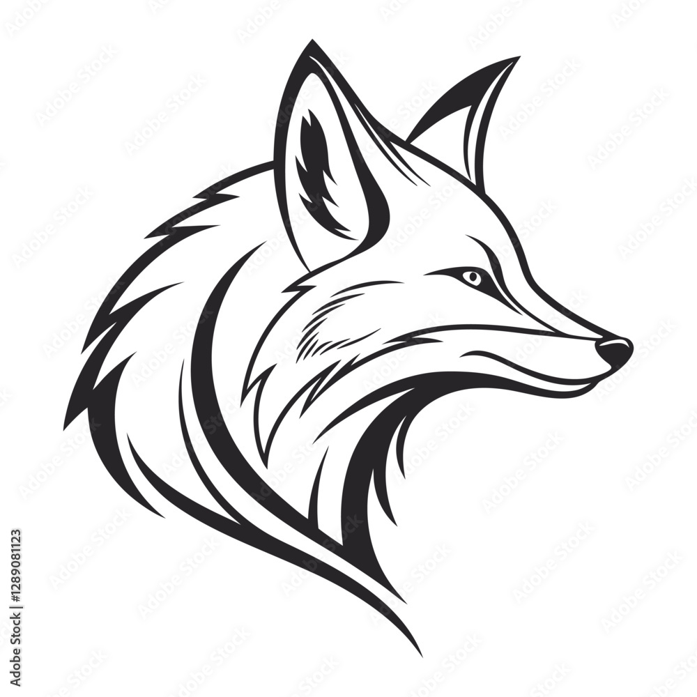 Obraz premium fox head logo vector template business logo concept