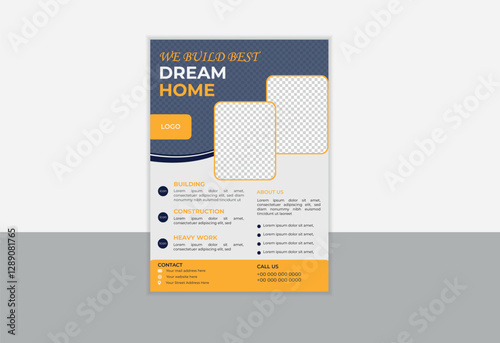 Creative construction flyer template