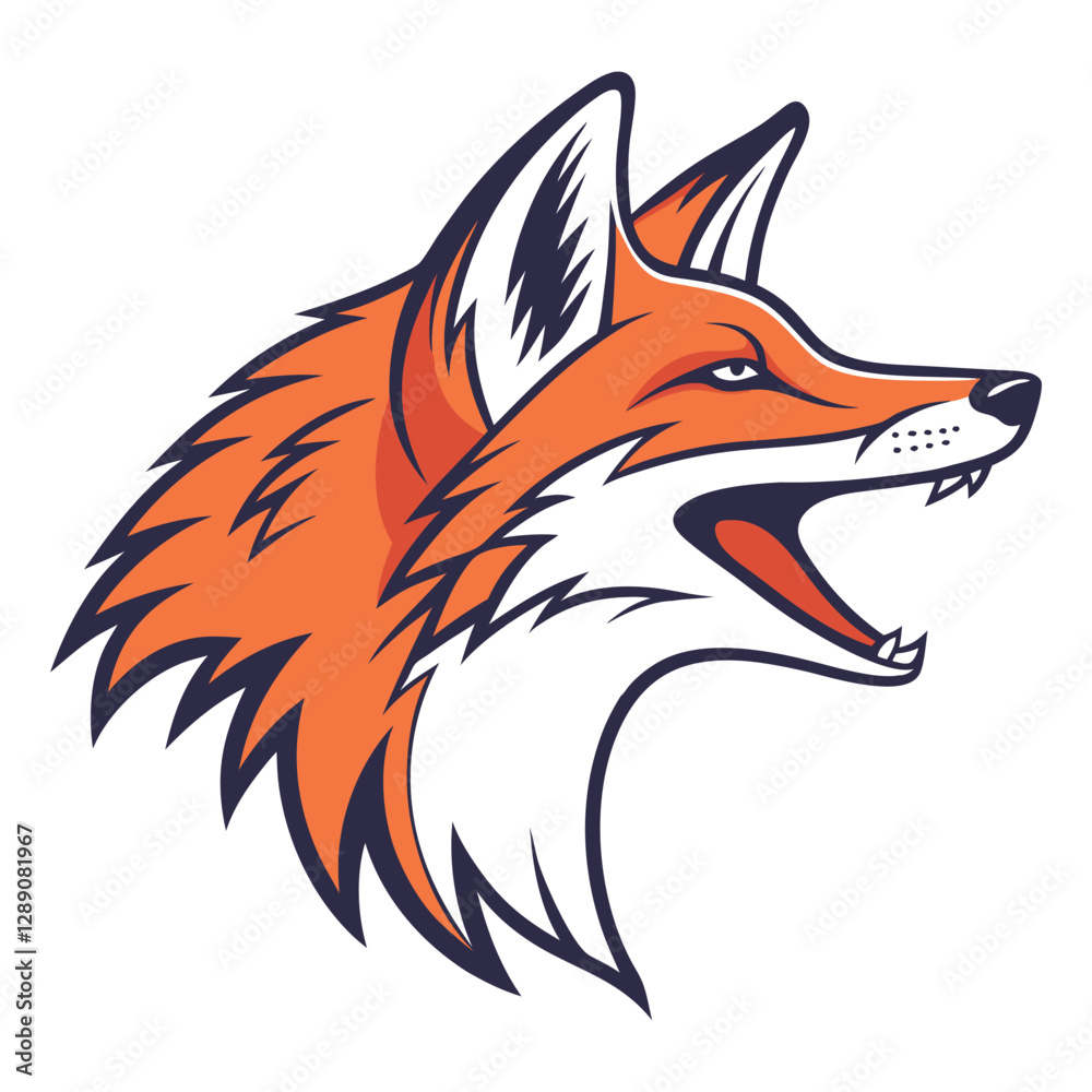 Obraz premium fox head logo vector template business logo concept