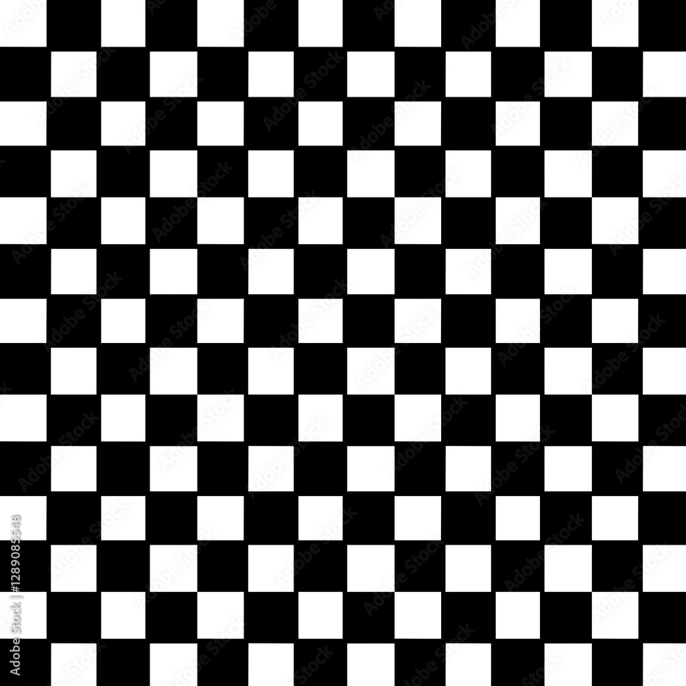 Fototapeta premium A classic black-and-white checkerboard pattern.