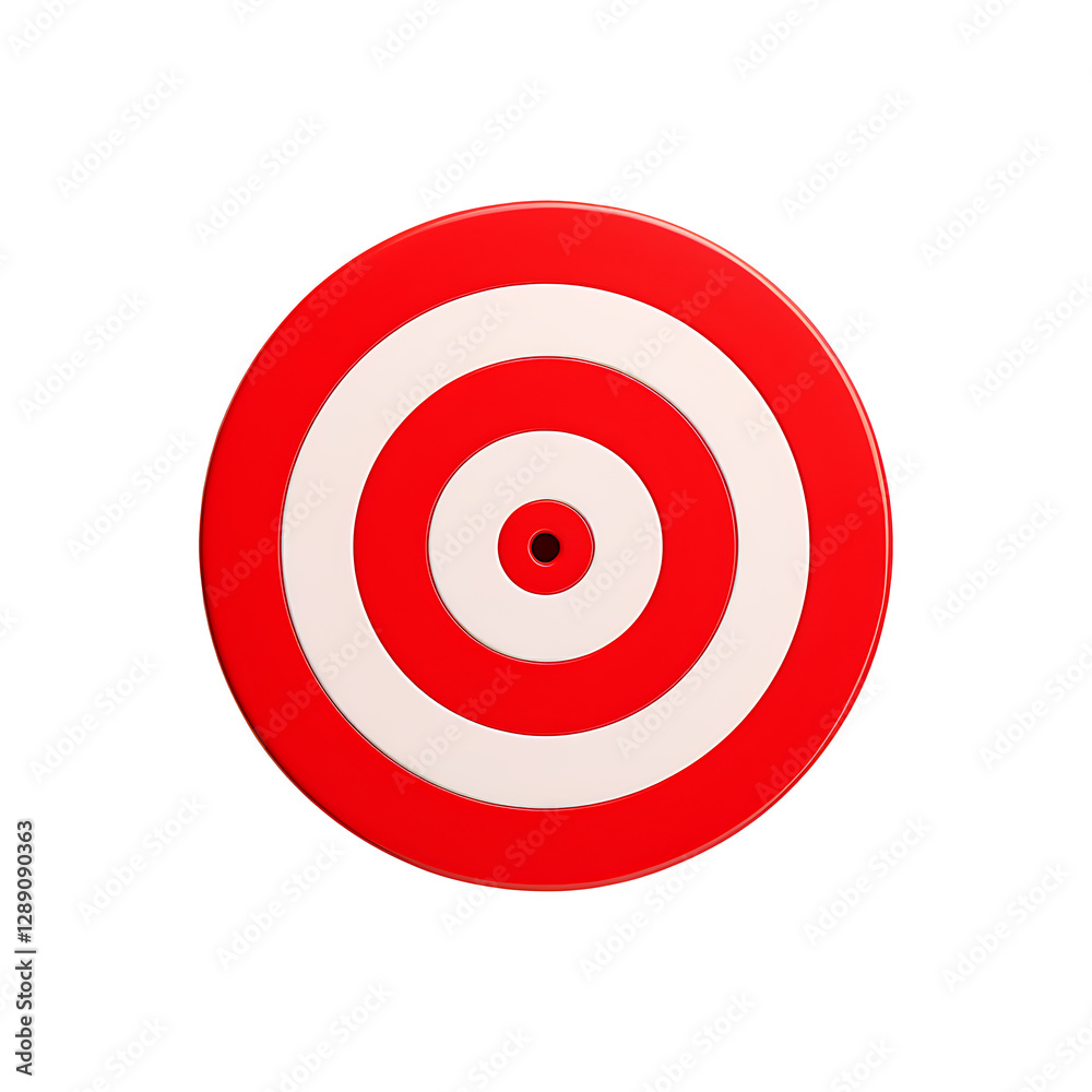 Red and White Target isolated on transparent background Red and White Target isolated on transparent background
