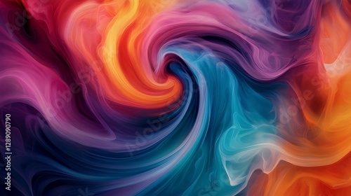Abstract smoke patterns in vibrant colors, swirling dynamic art