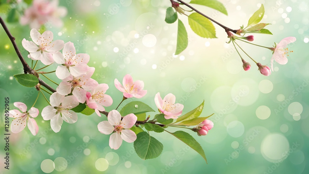 Fototapeta premium spring background with sakura flowers