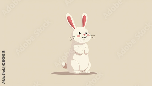 rabbit stands back legs quite humorously