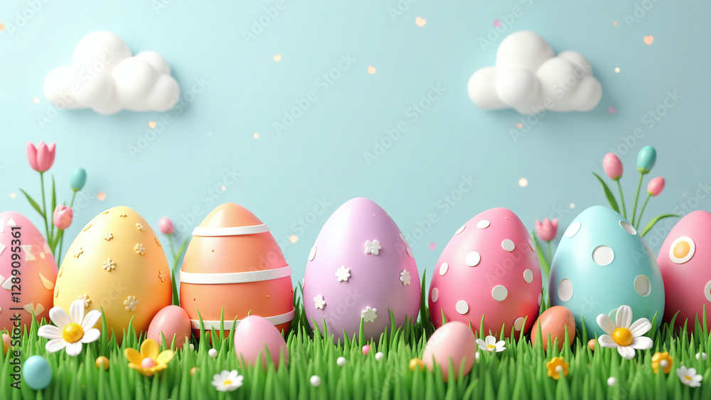 Fototapeta premium colorful egg art adds festive touch easter celebrations every year many homes schools worldwide