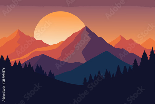 sunrise in mountains