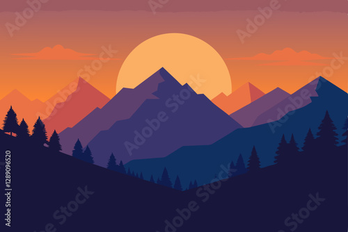 sunrise in mountains