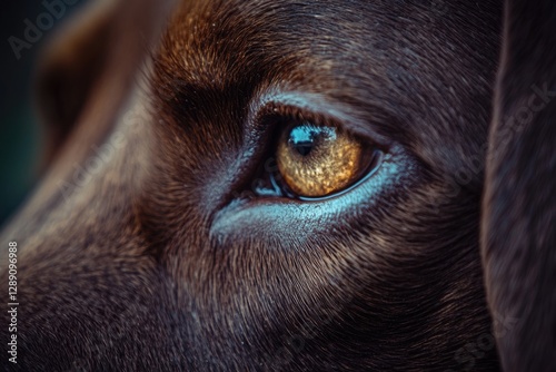 Wallpaper Mural A close-up shot of a brown dog's eye Torontodigital.ca