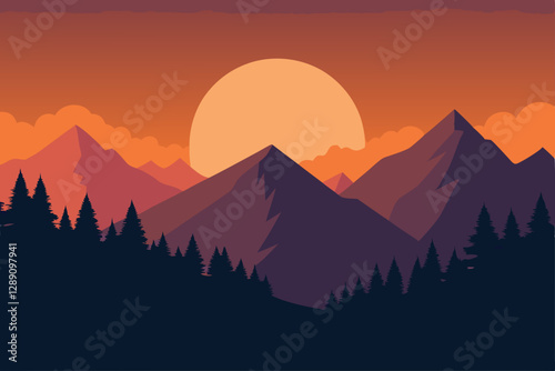 sunrise in mountains