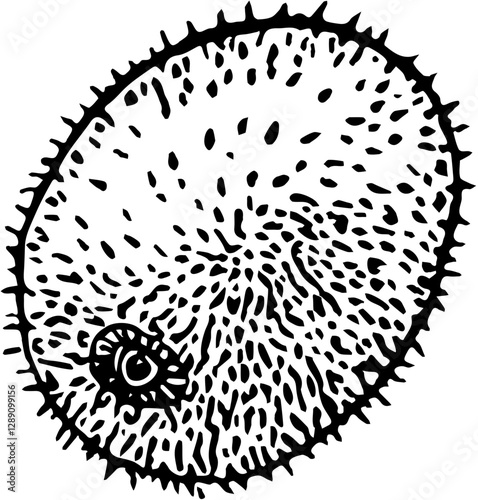 Fruit. Hand drawn vector isolated engraved sketch. Kiwi