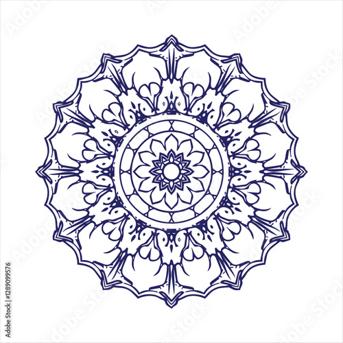 Easily editable and resizable mandala background
