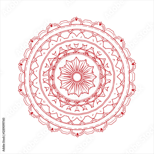 Easily editable and resizable mandala background
