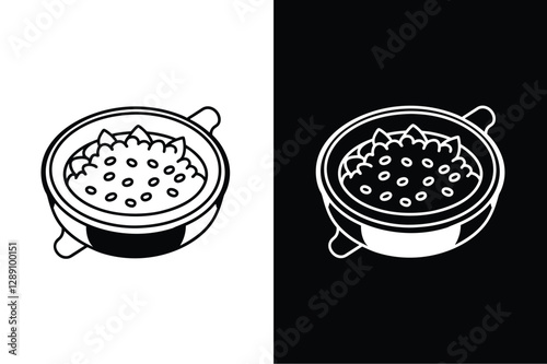 Frittata icon vector on White Background ,Vector Art Illustration on white background.