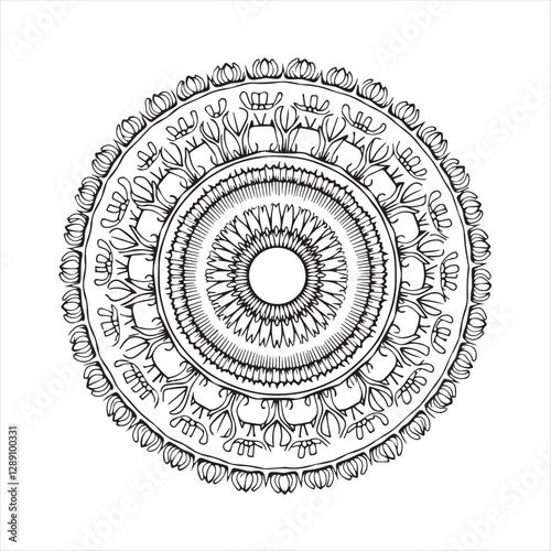 Easily editable and resizable mandala background
