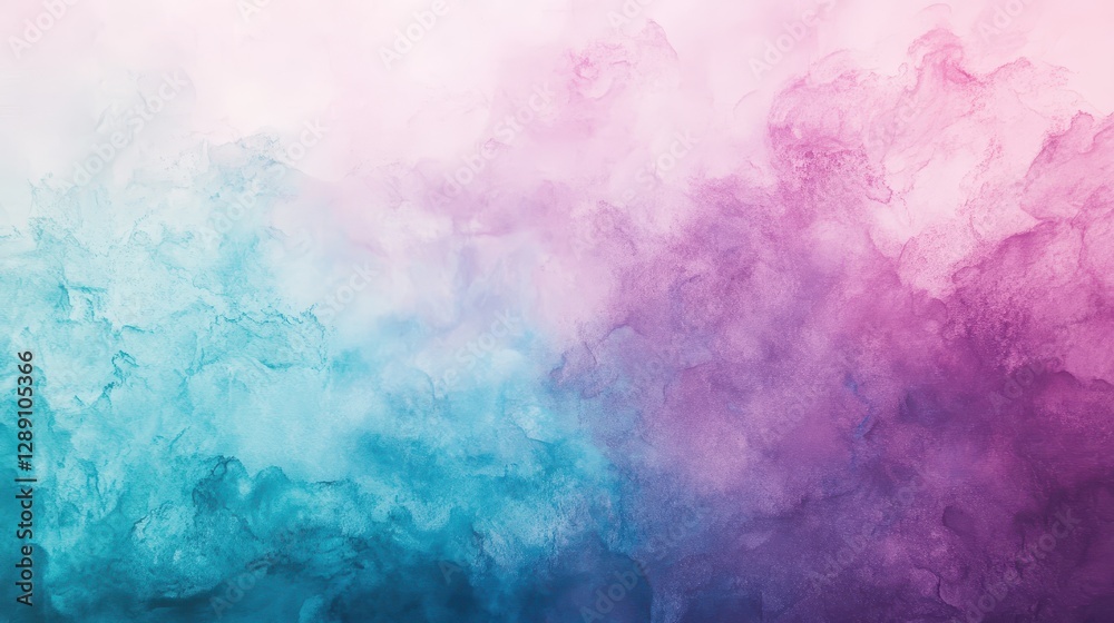 Fototapeta premium A vibrant abstract design featuring a smooth blend of pastel pink, purple, and teal hues, creating a calming atmosphere.
