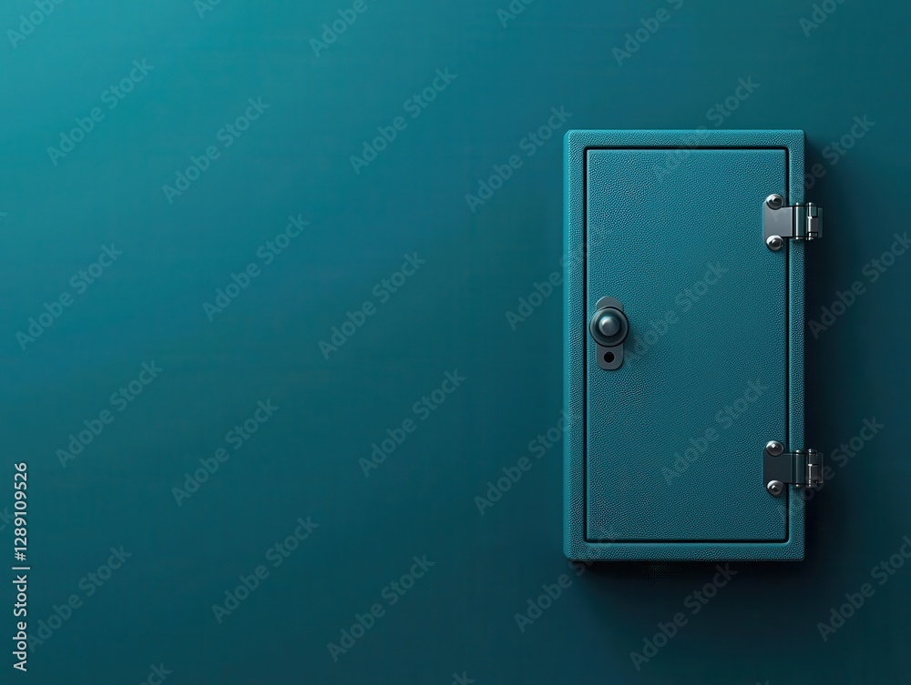 Digital password manager vault securing personal credentials, cybersecurity visualization Digital password manager vault securing personal credentials, cybersecurity visualization