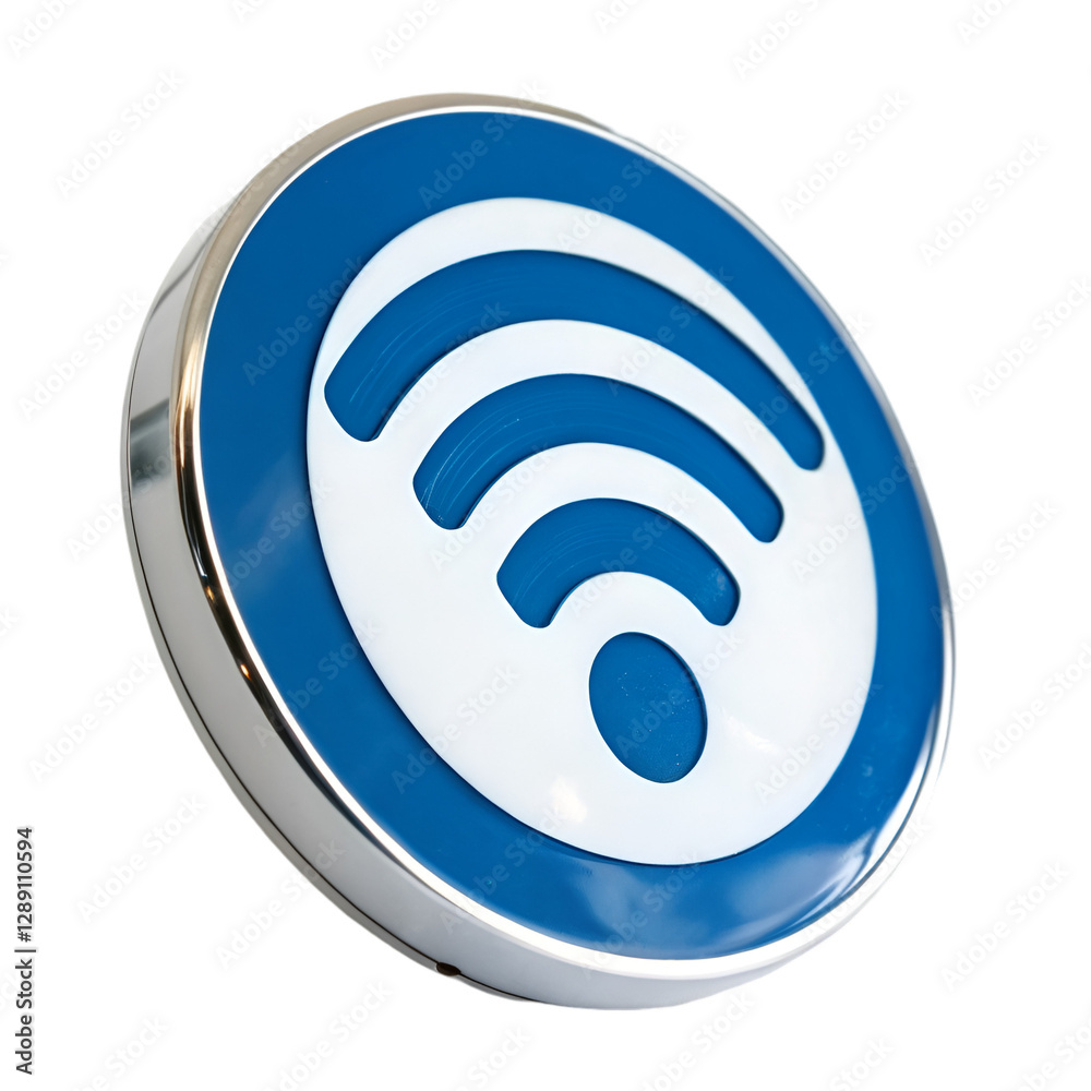 Blue wifi icon isolated on transparent background Blue wifi icon isolated on transparent background