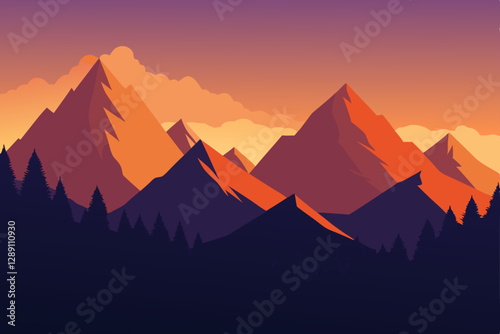 sunrise in the mountains