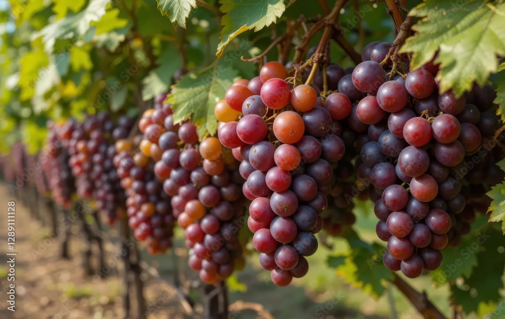 custom made wallpaper toronto digitalA close-up of ripe, juicy grapes on a vine in a vineyard
