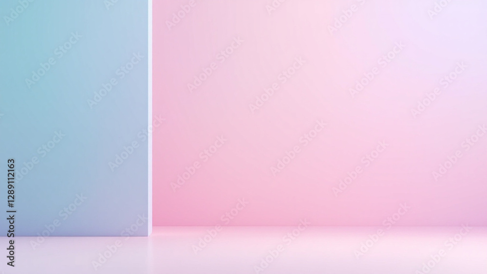 Fototapeta premium Vibrant Neon Soft Pastel Gradient Background in Pink and Blue Tones with Smooth Blur Effect