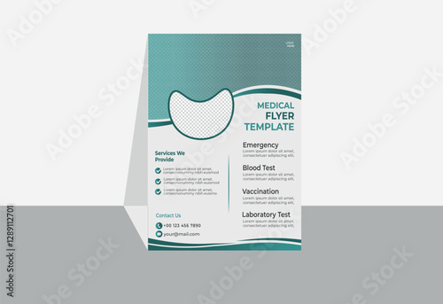Creative vector medical flyer template