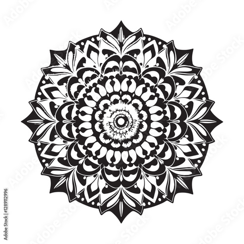 Floral mandala vector art ornament henna decorative